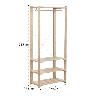 ESTANTE VESTIDOR EVOLUTION 4B PINO 174.5X37CM