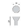 EMUCA LOTE DE 25 POMOS PARA MUEBLE TUCSON, DIÁMETRO 16MM, ZAMAK, CROMADO