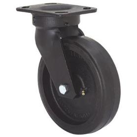 RUEDA GIRATORA PLACA 10GT150-HGB HIERRO-GOMA NEGRA NATURAL EJE BOLAS