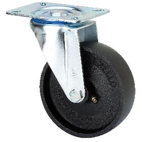 RUEDA GIRATORA PLACA 10ZVL80-TA HIERRO FUNDIDO EJE LISO