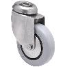 RUEDA GIRATORA AGUJERO M10 INOX.20BHI80CP-PGI POLIAMIX-GOMA GRIS EJE LISO