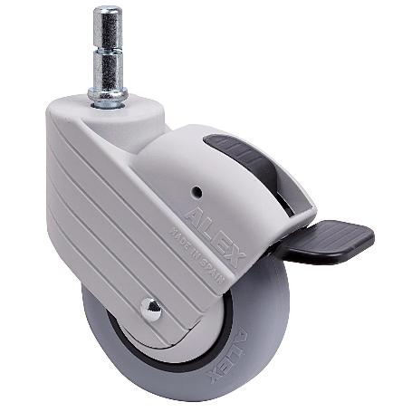 RUEDA GIRATORA ESP.LISA M11X30 FR.GRIS 30HPFN80CP-PGI POLIAMIX-GOMA GRIS LISO