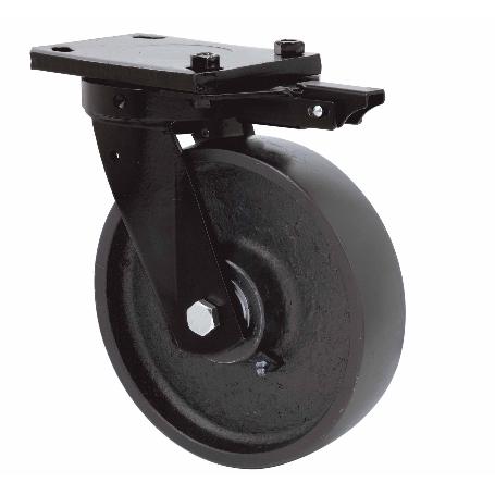 RUEDA GIRATORA PLACA MEC.DIR.10HLBMD250E-CIB HIERRO FUNDIDO EJE BOLAS