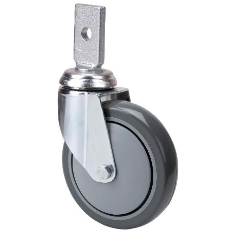 RUEDA GIRATORA ESPIGA PLANA 32BM125CP-PUISB POLIP.-POLIUR.GRIS EJE BOLAS