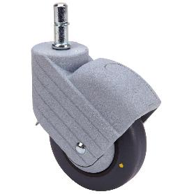 RUEDA GIRATORA ESP.LISA M11X30 30HPC80CP-PGIC POLIAMIX-GOMA GRIS ANTIEST.LISO