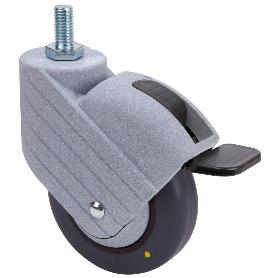 RUEDA GIRATORA ESP.ROSC.M10X20 FR 50HPCFN80CP-PGIC POLIAMIX-GOM.GR.ANTIES.LIS