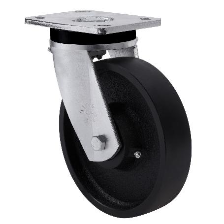 RUEDA GIRATORA PLACA 10SLR200-CI HIERRO FUNDIDO EJE LISO