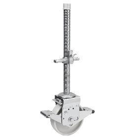 RUEDA GIRATORA ESPIGA ROSCADA M40X500 FR.50TCFD200-TN NYLON BLANCO EJE LISO