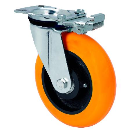 RUEDA GIRATORA PLACA MEC.DIR..4MM 10ZVRMD200-HUAB HIERR-POLIUR.NAR.BOL.BALONA