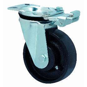 RUEDA GIRATORA PLACA MEC.DIR.4MM 10ZVRMD150-CIB HIERRO FUNDIDO EJE BOLAS