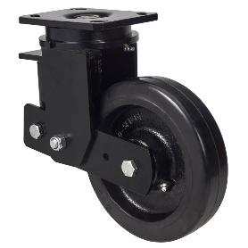 RUEDA GIRATORA PLACA 10HLSB150-HGB SUSPENSION HIERRO-GOMA NEGRA NATURAL BOLAS