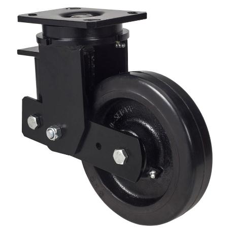 RUEDA GIRATORA PLACA 10HLSB150-HGB SUSPENSION HIERRO-GOMA NEGRA NATURAL BOLAS