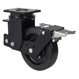 RUEDA GIRATORA PLACA FR.(ANCHA)10HLSBAFN250-HGB SUSPENSION GOMA NEGRA NAT.BOL