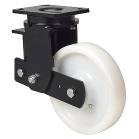 RUEDA GIRATORA PLACA 10HLSB200-FTB SUSPENSION NYLON BLANCO EXTRAFUERTE BOLAS