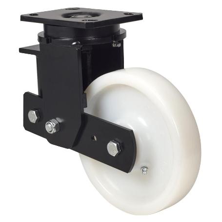 RUEDA GIRATORA PLACA 10HLSB200-FTB SUSPENSION NYLON BLANCO EXTRAFUERTE BOLAS