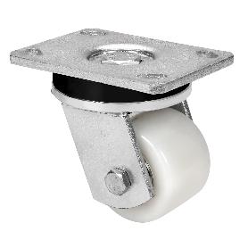 RUEDA GIRATORA PLACA 10SLR80-KNB NYLON BLANCO EXTRAFUERTE EJE BOLAS