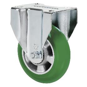 RUEDA FIJA  17ZV160-AUAGB ALUMINIO-POLIUR.VERDE EJE BOLAS BALONA