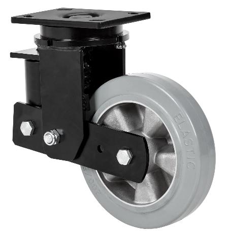 RUEDA GIRATORA PLACA 10HLSB160-DEGB SUSPENSION GOMA GRIS ELASTICA EJE BOLAS