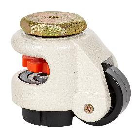 RUEDA GIRATORA DE NIVELACION AGUJERO M8 21FM42 NYLON NEGRO EJE LISO