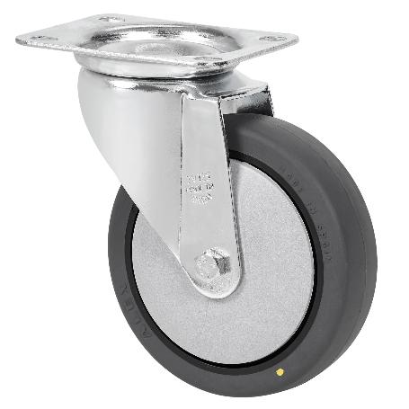 RUEDA GIRATORA PLACA 10ZVL100CP-PGCSB POLIUR.GRIS CONDUCTIVO EJE BOLAS