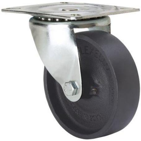 RUEDA GIRATORA PLACA 10-61-125-CIB HIERRO FUNDIDO EJE BOLAS