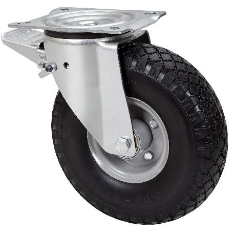 RUEDA GIRATORA PLACA FRENO 10WLFN260-RIFB METALICO-IMPINCHABLE EJE BOLAS