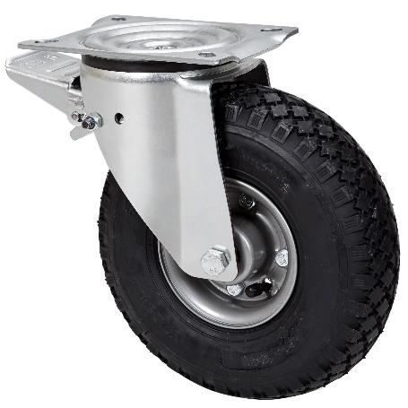 Rueda giratora placa fr.10wlfn260-ritr metalico-neumatica rodillos "6 lonas"