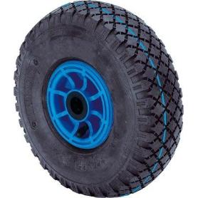 RUEDA NEUMATICA RIP260-20-75 NUCLEO POLIAMIX AZUL EJE LISO