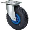 RUEDA GIRATORA PLACA 10WL260-RIPR POLIAMIX AZUL-NEUMATICA EJE RODILLOS