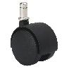 RUEDA GIRATORA ESPIGA LISA M11X22 420-050-11 NYLON NEGRO EJE LISO