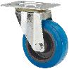 RUEDA GIRATORA PLACA 121-125-1 CP POLIAMIX-GOMA AZUL SUPERELAST.RODILLOS
