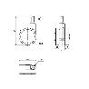 RUEDA GIRATORA ESPIGA ROSCADA M8X15 50DKP50 NYLON-PLATEADA