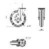 RUEDA GIRATORA AGUJERO M12 20ZV200-RILR METALICO-NEUMATICA GRIS EJE RODILLOS