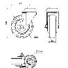 RUEDA GIRATORA AGUJERO M12 20M100CP-PGAISB GOMA GRIS EJE BOLAS