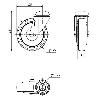 RUEDA GIRATORA AGUJERO M12 20M125CP-PGAISB GOMA GRIS EJE BOLAS