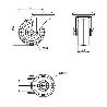 RUEDA GIRATORA AGUJERO M10 20ZVL80-TT RESINA NEGRA EJE LISO