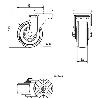 RUEDA GIRATORA AGUJERO M12 20A80CP-PGASB POLIAMIX-GOMA GRIS EJE BOLAS