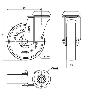 RUEDA GIRATORA AGUJERO M10 20BH100-SLC POLICARBONATO TRANSP. EJE LISO