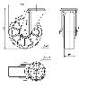 RUEDA GIRATORA AGUJERO M12 20ZV160-AUB ALUMINIO-POLIUR.NARANJA EJE BOLAS