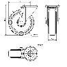 RUEDA GIRATORA AGUJERO M12 20ZV125-DEB ALUMINIO-GOMA NEGRA ELASTICA EJE BOLAS