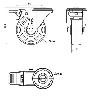 RUEDA GIRATORA AGUJ.M10 FR.INOX.20ZVLIFD100-POLR POLIAMIX BL-POLIUR.MARR.ROD