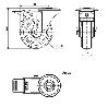 RUEDA GIRATORA AGUJ.M10 FR.INOX.20ZVLIFD100-POAR POLIAMIX BL.-POLIUR.AZUL ROD