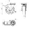 RUEDA GIRATORA AGUJ.M12 FR.INOX.20ZLIFD100-POL POLIAMIX BL.-POLIUR.MARRON LIS