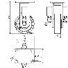 RUEDA FIJA  17HLSE150-HUB SUSPENSION HIERRO-POLIUR.NARANJA EJE BOLAS