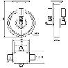 RUEDA FIJA  17HLSE250-HUB SUSPENSION HIERRO-POLIUR.NARANJA EJE BOLAS