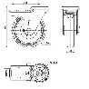 RUEDA GIRATORA AGUJ.M12 FR.INOX.20ZVIFD160-PGZN POLIAMIX-GOMA GR.INYECT.LISO