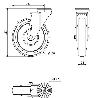 RUEDA GIRATORA AGUJERO M12 20A150CP-PGAISB GOMA GRIS EJE BOLAS