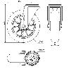 RUEDA GIRATORA AGUJERO M12 20ZV200-AUAB ALUMINIO-POLIUR.NARANJA BOLAS BALONA