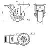 RUEDA GIRATORA AGUJ.M12 FR.INOX.20ZVLIFD80-POLR POLIAMIX BL-POLIUR.MARRON ROD