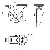 RUEDA GIRATORA AGUJ.M12 FR.INOX.20ZVLIFD100-POLR POLIAMIX BL-POLIUR.MARR.ROD